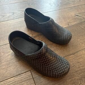 Sanita Black Gray Comfort Clogs Healthcare Orthotic Dansko Womens EU 38 US 7.5